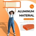 thumbnail image 5 of ToolArtess 3 Step Ladder Folding Step Stool with Wide Anti-Slip Pedal, Aluminum Portable Step Ladders for Home, 580 lbs Capacity, Orange, 5 of 6