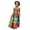Orange, variant on Products Category Girls Dresses | Digital Dashiki 3D Print Dress with Suspenders for Kids | Playful Lightweight Dress and Skirt Set