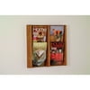 Wooden Mallet 4 Pocket Acrylic and Oak wall Display in Medium Oak
