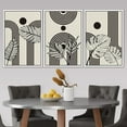 thumbnail image 3 of PixonSign Framed Canvas Print Wall Art Set Duotone Mid-Century Geometric Tropical Plants Abstract Shapes Illustrations Modern Art Boho Decorative for Living Room, Bedroom, Office - 24"x36"x3 WHITE, 3 of 5