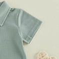 thumbnail image 4 of NIEWTR Toddler Boys Short Sleeve Polo Shirt School Uniform Solid Color Basic Button Front Soft Fabric Sizes 6T 7T 8T 9T 10T 11T 12T(A-Green,3-4 Years ), 4 of 6