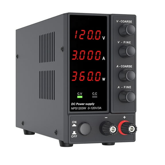 Variable Power Supply 0-30V/60V/120V 0-10A Adjustable Benches Power Sources with Overcurrent Protections Features