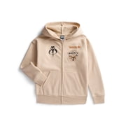 The Mandolorian Bounty Hunter Little Boys and Big Boys Graphic Fleece Zip Up Hoodie, Sizes 4-18