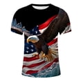 thumbnail image 4 of JURANMO Men's Summer Short Sleeve Tees Tops Fashion Eagle Graphic Print Patriotic Shirts Summer Casual Muscle Fit Blouses Multicolor XXXL Back to College Sale, 4 of 6