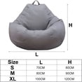 thumbnail image 2 of XIBUFE Bean Bag Chair Sofa Cover(No Filler),Lazy Lounger High Back Large Bean Bag Storage Chair Cover Sack for Adults and Kids Without Filling (Dark Gray,M), 2 of 8