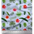 thumbnail image 1 of Soimoi Georgette Viscose Fabric Floral & Leaves Tropical Print Fabric by Yard 42 Inch Wide, 1 of 1