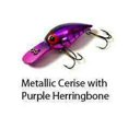 thumbnail image 3 of Brad's Wee Wigglers Crank Bait, Metallic Cerise/Black Herringbone, 3 of 3