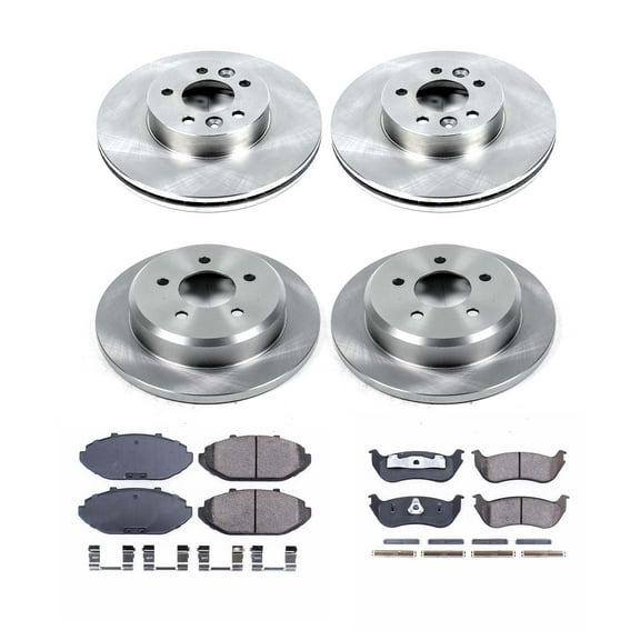 Ultimate Brakes Front and Rear Semi-Metallic Brake Pad and Rotor Kit with Hardware WM81087
