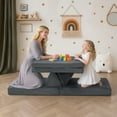 thumbnail image 4 of Toddler Sofa, Caveen Kids Play Couch, Modular Kids Couch,Convertible Folding Sofa for Boys and Girls, Gray, 4 of 7