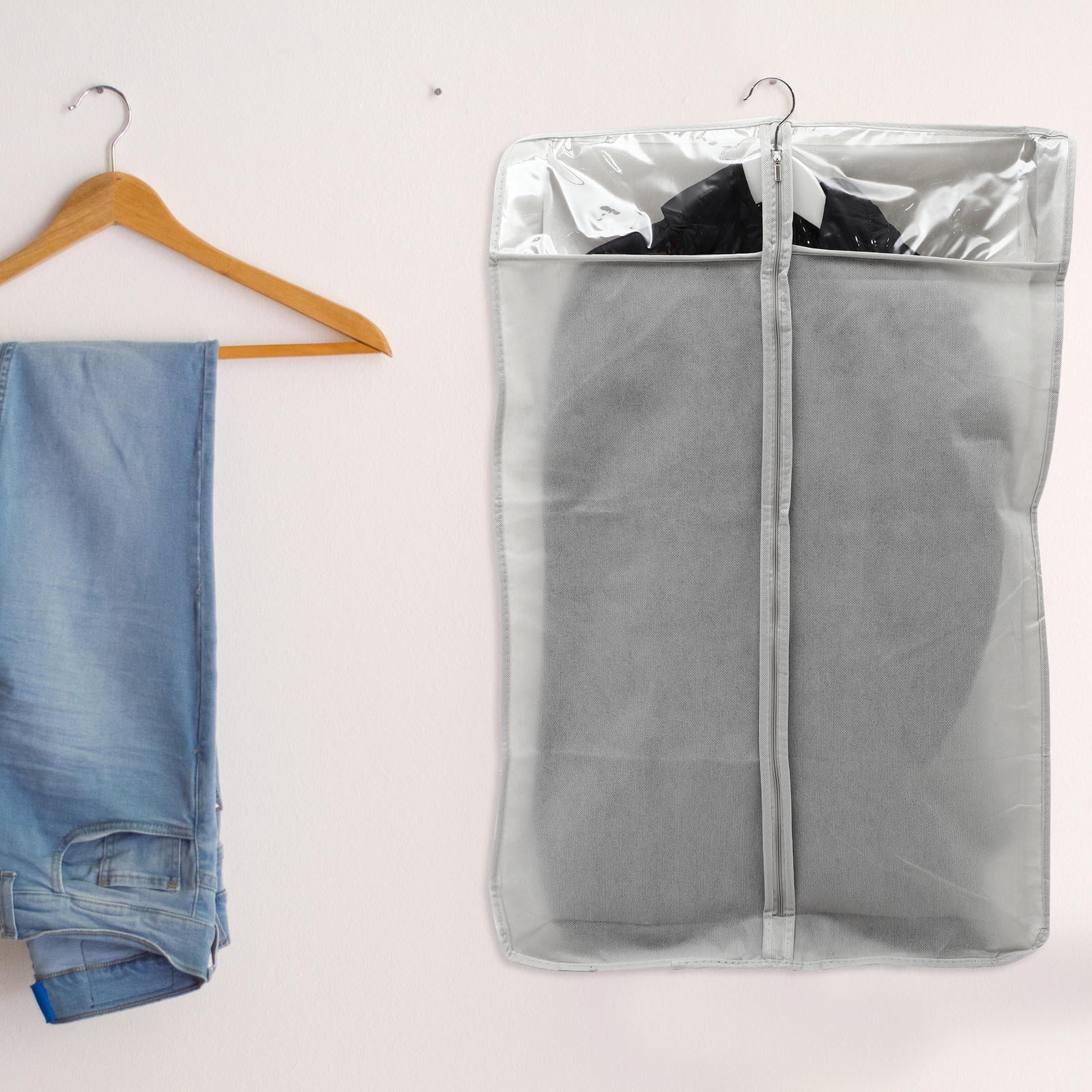 ROMANSENTIAL Garment Bag for Suit Garment Dustproof Bag Simple Design 3Pcs