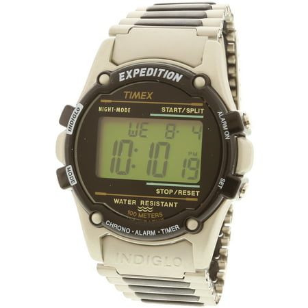 UPC 048148775176 product image for Timex Atlantis 100 Men's  Silver-Tone Case & Bracelet Indiglo Watch T77517 | upcitemdb.com