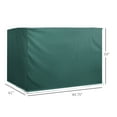 thumbnail image 3 of 3-Seater Patio Swing Cover, Outdoor Garden Furniture Protection Hammock Cover Waterproof 85" X 61" X 59", Dark Green, 3 of 7