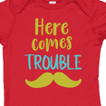 thumbnail image 4 of Inktastic Here Comes Trouble, Mustache, Moustache Boys or Girls Baby Bodysuit, 4 of 5