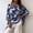 Blue, variant on Plus Size Womens T Shirts Gradient 3/4 Sleeve Summer Tunic Tops Pullover Crew Neck Casual Relaxed Fit Women Tops