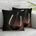thumbnail image 3 of Orinice Red Wine Graphic Decorative Throw Pillow Cover for Home Couch Living Room Bed Sofa - Aesthetic Decor, 1PC 24x24in, 3 of 5