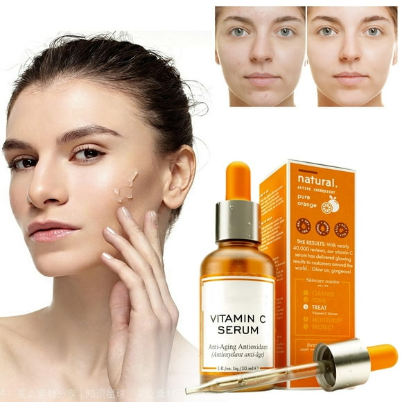 Vitamin C Face Serum for Dark Spots, Anti-Aging & Skin Brightening, with Hyaluronic Acid, Ferulic Acid & Vitamin E, 30 ml