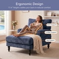 thumbnail image 2 of Eyisean 32" Chenille Indoor Upholstered Chaise Lounge Chair, Comfy Leisure Sofa with Deep Seat & Pillow, Modern Sleeper Recliner Chair with Armrest, Durable Wood Frame Sofa for Living Room, Bedroom, 2 of 15