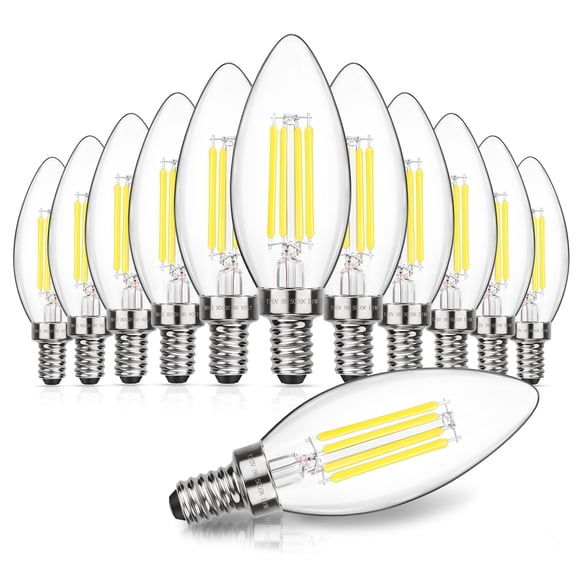 Bombillas LED para candelabro MaxVolador, regulables, E12, 5 W, 5000 K, 600 lm