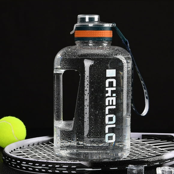 2.2 Liter Water Bottles - Half Gallon Water Bottle - Ideal for Gym, Big Water Jug, Reusable Sports Bottle with Measurements Marked Drink Container (2.2L 74oz Blue Water Jugs)