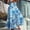 E-821Blue, variant on FAOWME Women's Skirt Elastic Waist Floral Printed Pleated Ethnic Style Comfortable Fashion Flowy Bohemian Skirts For Casual Daily Wear,Black,L