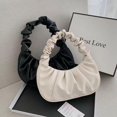 thumbnail image 4 of Bolso de moda para mujer, bolso de mano con textura informal, tipo bandolera, con diseño arrugado, 4 of 6