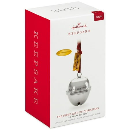 Granddaughter's First Christmas Hallmark Keepsake 2018 The Polar Express™ The First Gift of Christmas Ornament With Sound ()