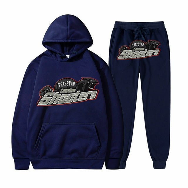 Womens Plush Long Sleeved Pants Loose Fitting Pullover With Letter Print And Rope Hoodie Two-piece