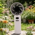 thumbnail image 1 of Gifts YYV Handheld USB Rechargeable High-Speed Mini Fan Digital Display Rotatable Compact Portable Turbo Cooling Fan for Travel Outdoor Office Students Gift Rechargeable Pocket Fan, 1 of 6