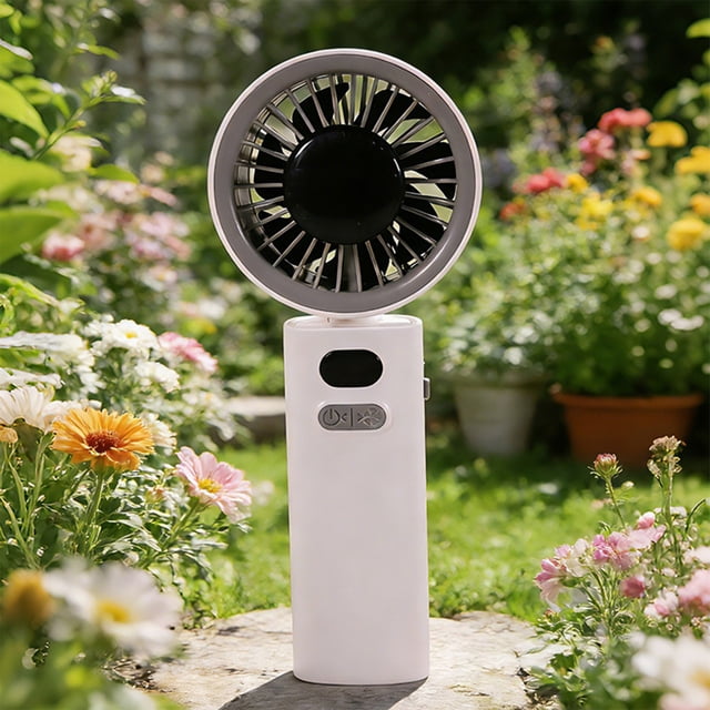 Gifts YYV Handheld USB Rechargeable High-Speed Mini Fan Digital Display Rotatable Compact Portable Turbo Cooling Fan for Travel Outdoor Office Students Gift Rechargeable Pocket Fan