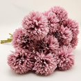 thumbnail image 4 of Flores artificiales de bolas de crisantemo con tallos, ramo de arreglo de hortensias de seda, flores artificiales para el hogar, oficina, cafetería, fiesta y decoración de bodas, 4 of 5