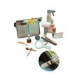 thumbnail image 2 of Juego De Juguetes De Peluquería De Madera Para Niños, Juego De Peluquería, Juguete De Simulación De Peluquero Con Tijeras, Secador, Cepillo, Baberos, Bolsa De Almacenamiento, Rociador Cateissary FN002454-00, 2 of 6