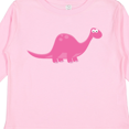 thumbnail image 4 of Inktastic Pink Dinosaur Girls Long Sleeve Toddler T-Shirt, 4 of 5