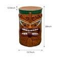 thumbnail image 4 of Large Tiki Statue, Outdoor Tiki Hawaii Side Table, Tiki Bar Decor, Tiki Table for Backyard Pool Indoor Bedroom Nightstand, Tiki Party Decor, 4 of 10