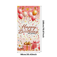 thumbnail image 2 of Pink Themed Happy Birthday Banner with Balloons Confetti Gifts and Flowers Backdrop for Birthday Party Photography Props Party Decorations Decors Celebrations, 2 of 7