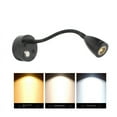 thumbnail image 5 of Flexible Gooseneck USB RV Reading Light DC10-30V 3W 3-Tone LED Interior Lights for Campers RV and Boats Black, 5 of 10