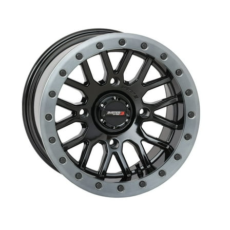 System 3 SB-9 Beadlock 15x9 ATV/UTV Wheel - Gloss Black (4/156) 5 4 [15S3-9156]