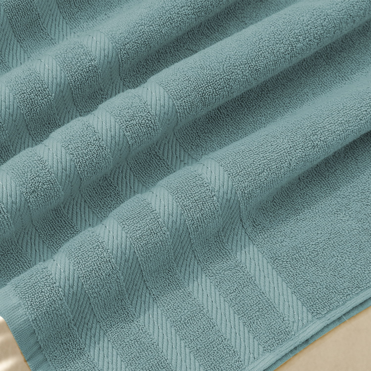 Virtu Bath Towel Sets For Bathroom 100% Ring Spun Cotton Luxury Bath Towel Set 4 Pc Highly Absorbent Towels, Teal
