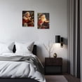 thumbnail image 3 of ZHONGYUTONG 2 Piece Christmas Canvas Wall Art Santa and Mrs Claus Pictures Santa Claus Couple Painting for Bathroom Decor Framed (11.00" x 14.00" x 2PCS), 3 of 5