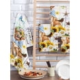 thumbnail image 2 of Sunflowers Dog Kitchen Dish Towels for Drying Dishes Set of 3, Spring Watercolor Floral Stars Colorful Plaid Waffle Weave Microfiber Hand Tea Bathroom Towels Quick Dry & Absorbent Towel 15.7x23.6, 2 of 7