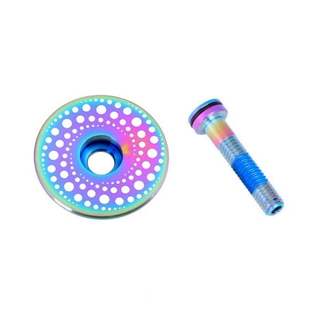 

BESTONZON 1 Set Bike Bowl Cover Titanium Alloy Bike Supplies Mountain Road Fixed Gear Bike Screw for Bike Outdoor Decor (Colorful)