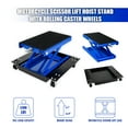 thumbnail image 6 of HPDAVV 1100 lbs Steel Wide Deck ATV Motorcycle Scissor Jack Lift W/ Dolly & Hand Crank, 6 of 12