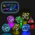 thumbnail image 1 of Juego de dados LED FONVGOGO Light Up DND con funda de carga de 7 colores, 1 of 7