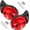 Red, variant on Ymbolf 2PCS 300DB Super Loud Train Horns, 12V Waterproof Air Horn for Car Truck Motorcycle, High Low Tone Electric Snail Horn (Black, 1 PCS)