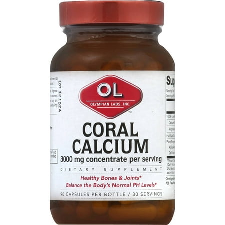 Olympian Labs calcium de corail, 3000 mg de concentré, capsules, 90 CT