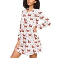 thumbnail image 3 of joogoo Dog Star Christmas Women's Long Sleeve Nightgown Sleepwear XL, 3 of 8
