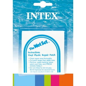 INTEX Wet Set Adhesive Vinyl Plastic Repair Patch - 6 Pack | 59631EP
