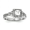 thumbnail image 1 of Sterling Silver Square CZ Ring Size 7, 1 of 2
