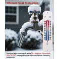 thumbnail image 4 of Outdoor Faucet Winter Freeze Protection Valve, Activates at Water Temperature Below 35.6°F/ 2°C, 3/4-Inch Thread Frost Proof Faucet Cover for for Garden, Lawn & Yard Spigot, Grey, 2Pack, 4 of 8