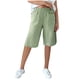 thumbnail image 2 of Puntoco Pantalones cortos de verano para mujer, moda de verano 2024, ropa de mujer, cintura elástica, bolsillo, medio pantalón corto, pantalones elásticos informales con bolsillo, 2 of 6