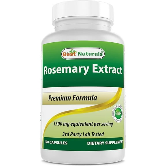 Best Naturals Rosemary Extract 1500 mg Equivalent Per Serving- 120 Capsules